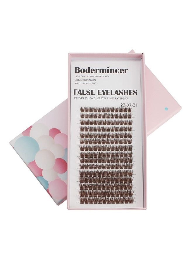 Bodermincer Large Tray 180pcs D Curl Black/Brown Color 8-10-14mm Mixed/12-14-16mm Mixed/14-16-18mm Mixed/16-18-20mm Mixed Length Professional Makeup Wide Cluster Individual Cluster EyeLashes Grafting  - Image 5