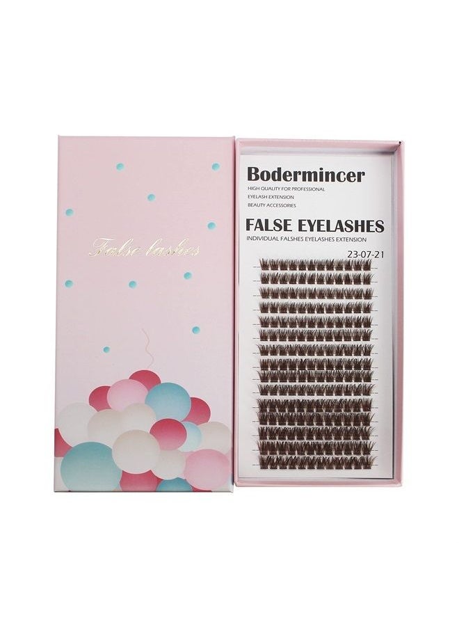 Bodermincer Large Tray 180pcs D Curl Black/Brown Color 8-10-14mm Mixed/12-14-16mm Mixed/14-16-18mm Mixed/16-18-20mm Mixed Length Professional Makeup Wide Cluster Individual Cluster EyeLashes Grafting  - Image 4