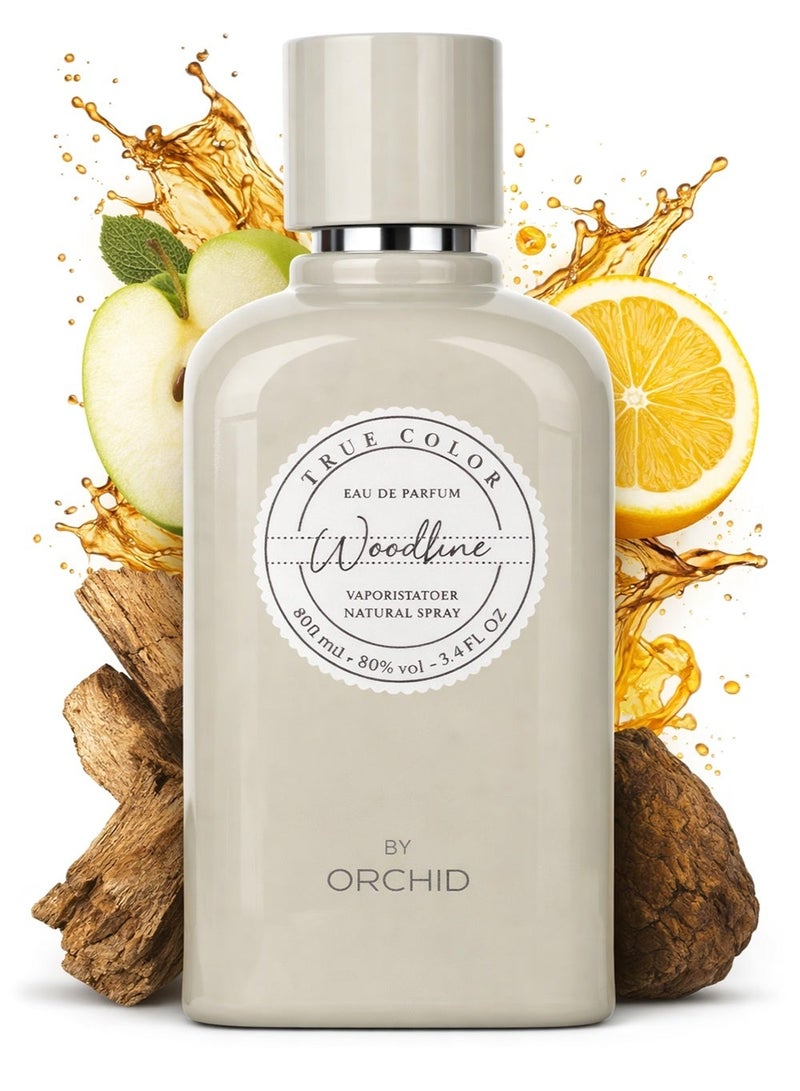 Orchid Woodbine Pour Homme Eau De Parfum 100ml Perfume for Men Long Lasting Fresh Citrus Aromatic Fragrance with Lavender Apple Woody Amber - Image 1