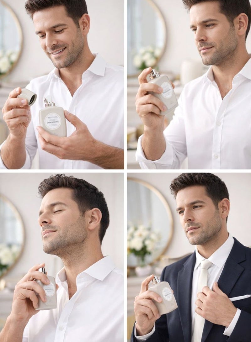 Orchid Woodbine Pour Homme Eau De Parfum 100ml Perfume for Men Long Lasting Fresh Citrus Aromatic Fragrance with Lavender Apple Woody Amber - Image 4
