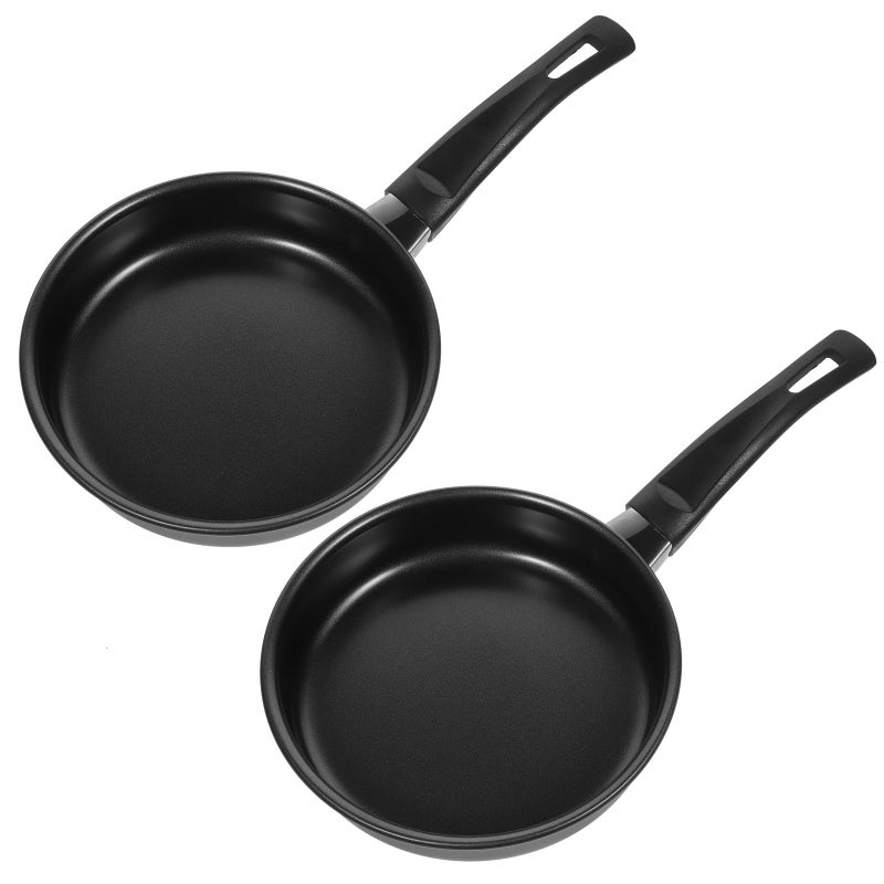 2Pcs 14cm Non Stick Mini Omelet Frying Pan For Home Kitchen Cooking - Image 2