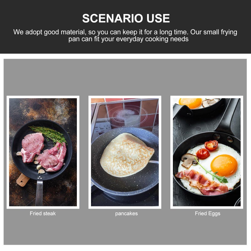 2Pcs 14cm Non Stick Mini Omelet Frying Pan For Home Kitchen Cooking - Image 4
