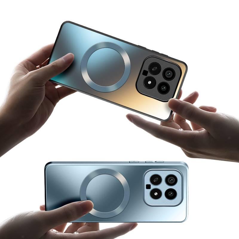 غطاء MagSafe بPC لـ Redmi Note 14 مع حماية من السقوط ومغناطيس قوي مع مقاوم للصدمات مع تغطية كاملة مع مقاوم للخدش باللون أسود مغناطيسي باللون الأسود باللون الأحمر - Image 3