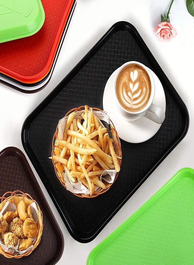 LOGRO Serving Platter/Large Tray || Made of Premium Plastic || Rectangular Shape || Length 16 Inches X Breadth 12 Inches - (1 Black Tray) - Image 2