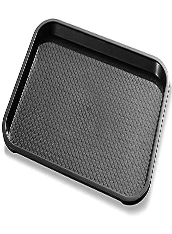 LOGRO Serving Platter/Large Tray || Made of Premium Plastic || Rectangular Shape || Length 16 Inches X Breadth 12 Inches - (1 Black Tray) - Image 3
