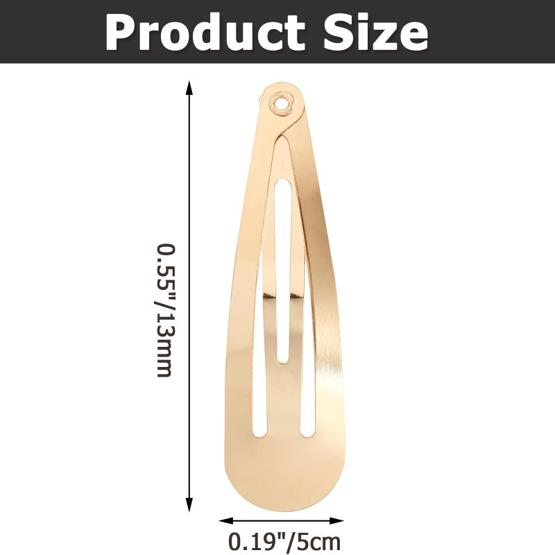 Coufce 50 Pack 2 Inch Gold Metal Snap Hair Clips, Bend Hair Clips Non-Slip Hair Barrettes for Girls and Women Stylish Hair Accessories (Gold) - Image 2