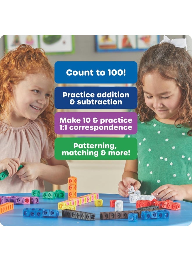 Learning Resources Mathlink Cubes, Educational Counting Toy, Set of 100 Cubes Multicolor (100 pieces) - Image 3