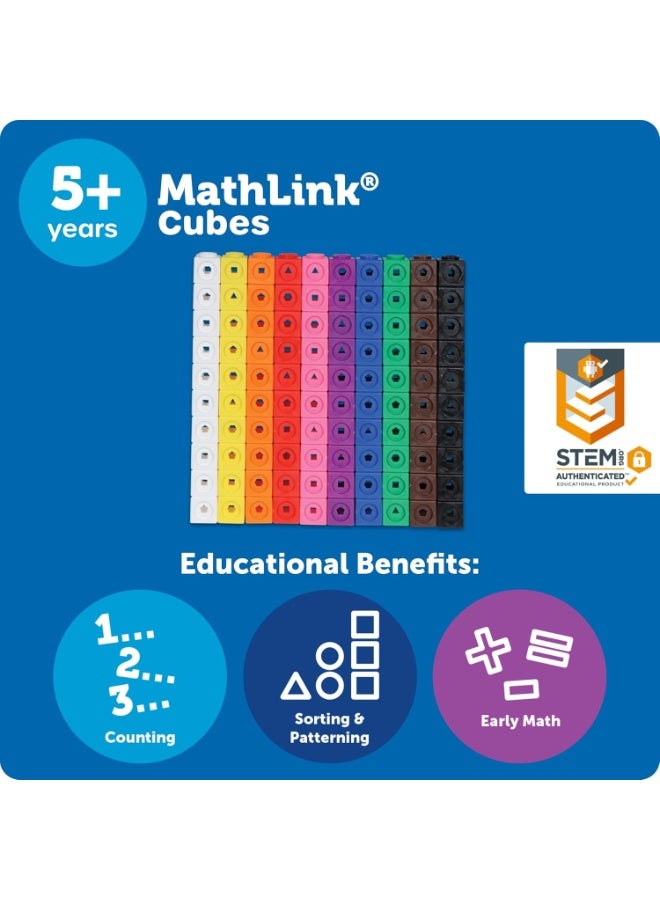 Learning Resources Mathlink Cubes, Educational Counting Toy, Set of 100 Cubes Multicolor (100 pieces) - Image 5