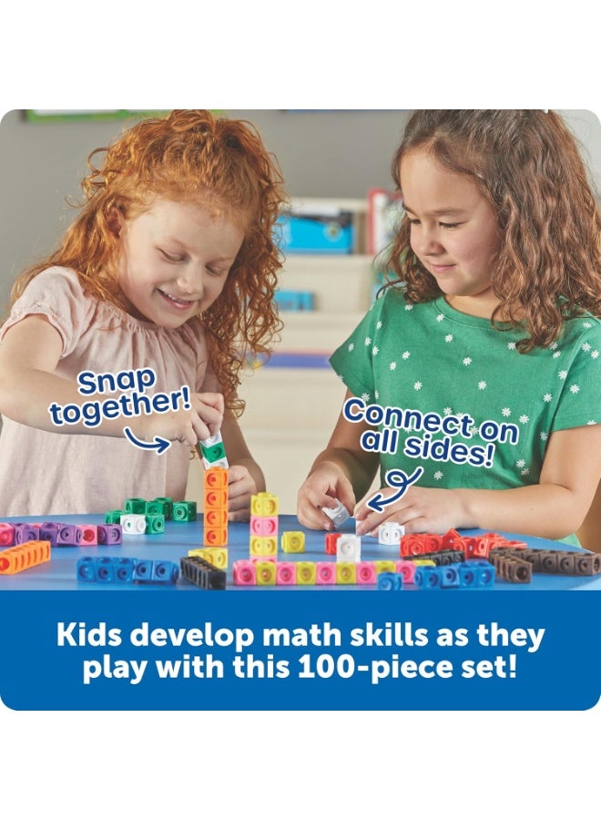 Learning Resources Mathlink Cubes, Educational Counting Toy, Set of 100 Cubes Multicolor (100 pieces) - Image 2