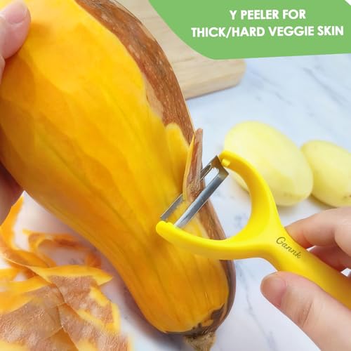 GANNK Vegetable Potato Peelers for Kitchen, Y Peeler for Apple Fruit Carrot Zucchini Cucumber Potatoes, Good Grip Veggie Peeler Makes Peeling Very Easy - Image 2