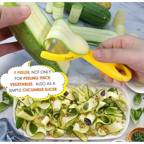 GANNK Vegetable Potato Peelers for Kitchen, Y Peeler for Apple Fruit Carrot Zucchini Cucumber Potatoes, Good Grip Veggie Peeler Makes Peeling Very Easy - Image 3