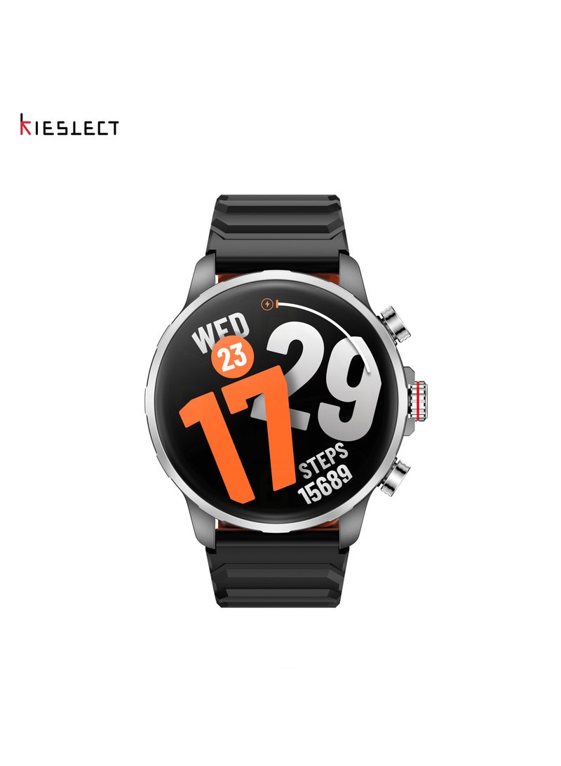 Kieslect KR3 Smartwatch – 1.5″ AMOLED, Bluetooth Calling, Dual-Band GPS, 178+ Sports Modes, AI Watch Faces, 5ATM Waterproof Black - Image 1