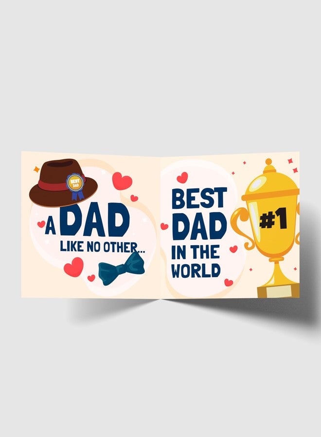 SINCE 7 STORE Happy Father's Day Greeting Card for Papa with Envelope (Laminated, Beautiful Heartful Message Available In Hindi & English) (ENGLISH) - Image 3