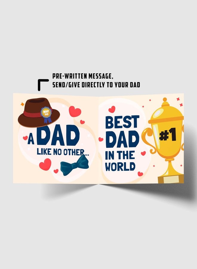 SINCE 7 STORE Happy Father's Day Greeting Card for Papa with Envelope (Laminated, Beautiful Heartful Message Available In Hindi & English) (ENGLISH) - Image 5