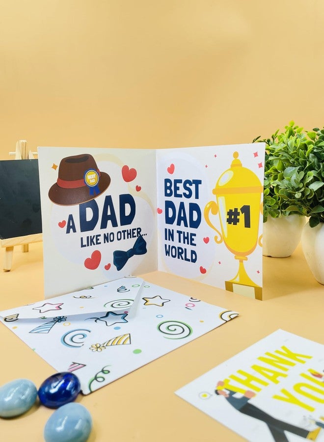 SINCE 7 STORE Happy Father's Day Greeting Card for Papa with Envelope (Laminated, Beautiful Heartful Message Available In Hindi & English) (ENGLISH) - Image 2
