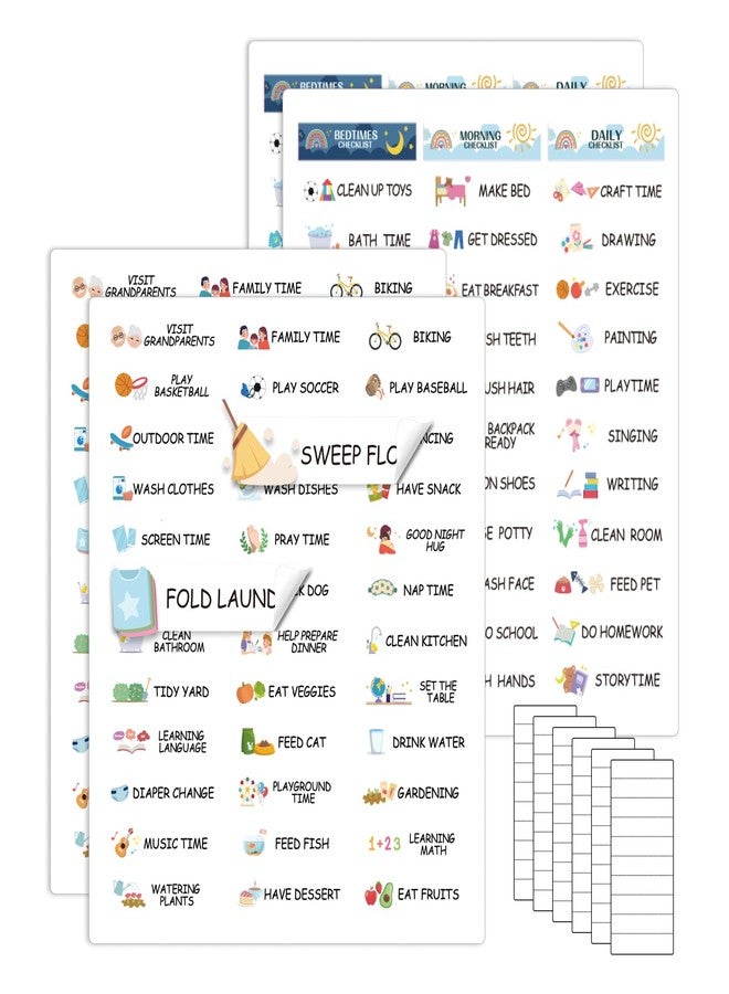 CustomMaster Routine Stickers Chore Stickers for Kids Chore Chart Routine Chart Reward Chart - Image 1