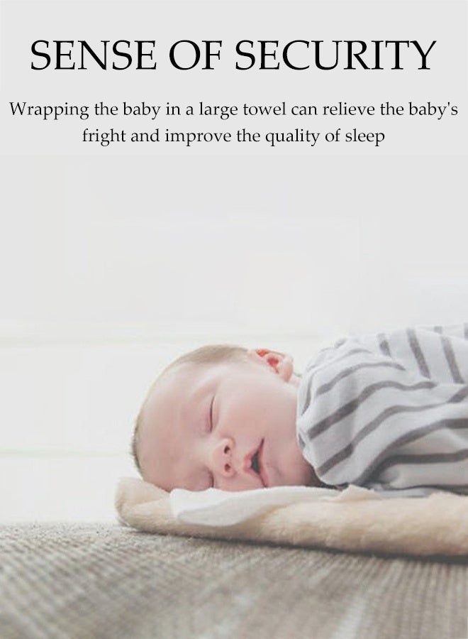 Baby Swaddle Blanket Wrap Cap, Baby Swaddle And Quilt Set, Breathable Soft Silky Stretchy Cotton & Bamboo Stripe Pattern, Swaddling Blanket For Preemie Newborn Boys Girls - Image 4
