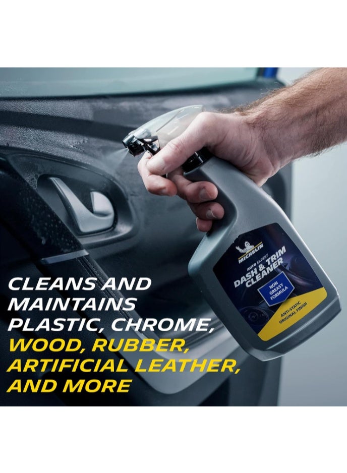 MICHELIN 31463 Dash & Trim Cleaner 650ml Interior Car Cleaner | Advanced Anti-Static Dust Repellent | Non-Greasy Restores Original Finish | UV Protection Interior Detailer | UAE Climate Tested Formula - Image 4