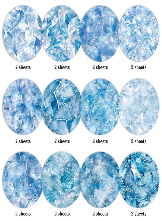 WLXTREE Scrapbook Paper Pad 6x6,Watercolored Blue Single-Sided Decopodge Paper,Cardstock Paper Scrapbooking DIY Decorative Background Cardmaking Supplies,Junk Journal Craft Paper - Image 3