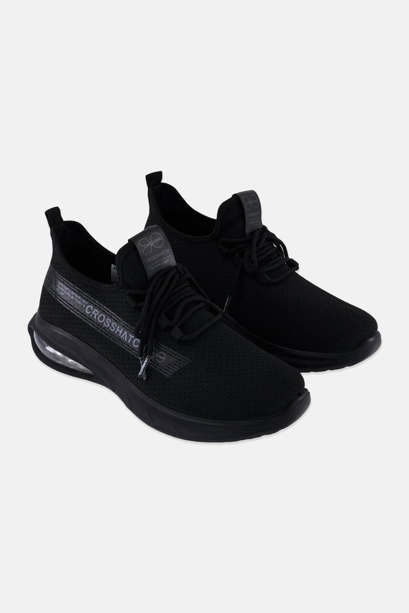 CROSSHATCH أحذية تدريب مزاميل للرجال، سوداء - Image 1