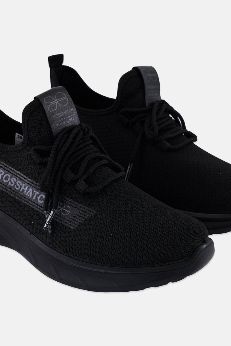 CROSSHATCH أحذية تدريب مزاميل للرجال، سوداء - Image 3