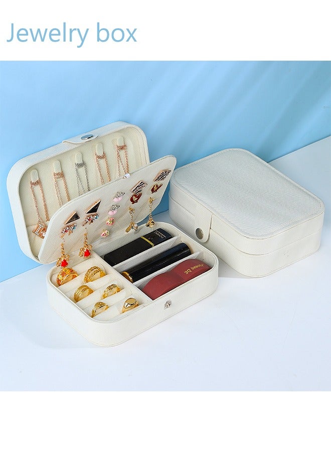 Gerenic Multi-Layer Jewelry Organizer Box，Velvet Flannelette Earrings Rings Necklace Bracelets Jewelry Tray Storage Case - Image 3