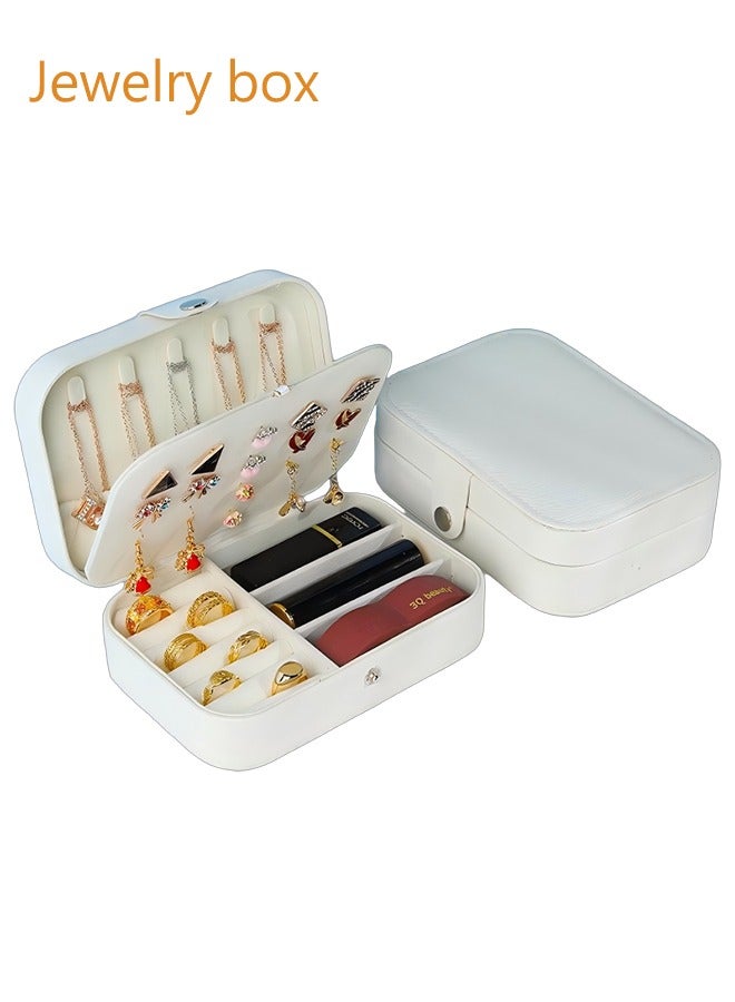 Gerenic Multi-Layer Jewelry Organizer Box，Velvet Flannelette Earrings Rings Necklace Bracelets Jewelry Tray Storage Case - Image 4