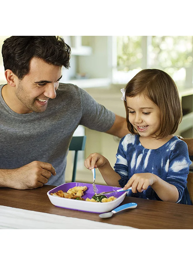 Munchkin Splash Toddler Cutlery Set Fork, Knife & Spoon, Blue