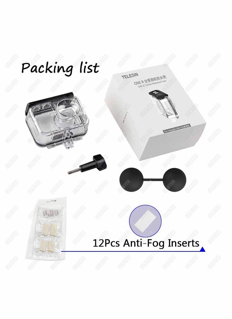Y&D - Dive Case, KASTWAVE for Insta360 ONE R 360 Degree Action Camera, Waterproof Housing Underwater Diving Shell 45M/148FT with Thumbscrew Accessory - Anti-Fog Insert Kits - Image 1