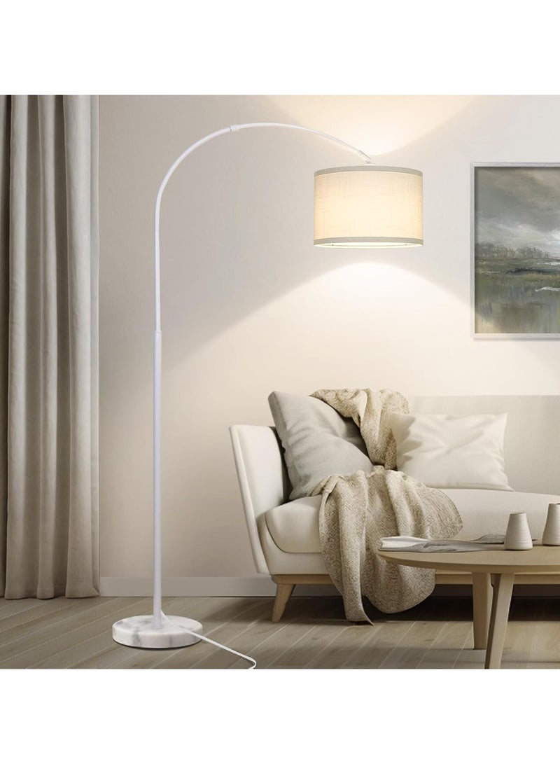 DOMUIK Modern Dimmable Floor Lamp with Nordic Style,Adjustable Hanging Shade,Over Couch Reading Light,Standing Lamp for Living Room and Bedroom  - Image 1