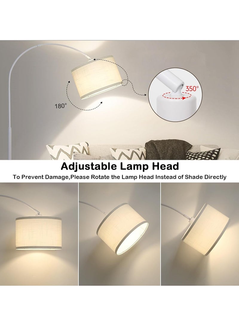 DOMUIK Modern Dimmable Floor Lamp with Nordic Style,Adjustable Hanging Shade,Over Couch Reading Light,Standing Lamp for Living Room and Bedroom  - Image 3