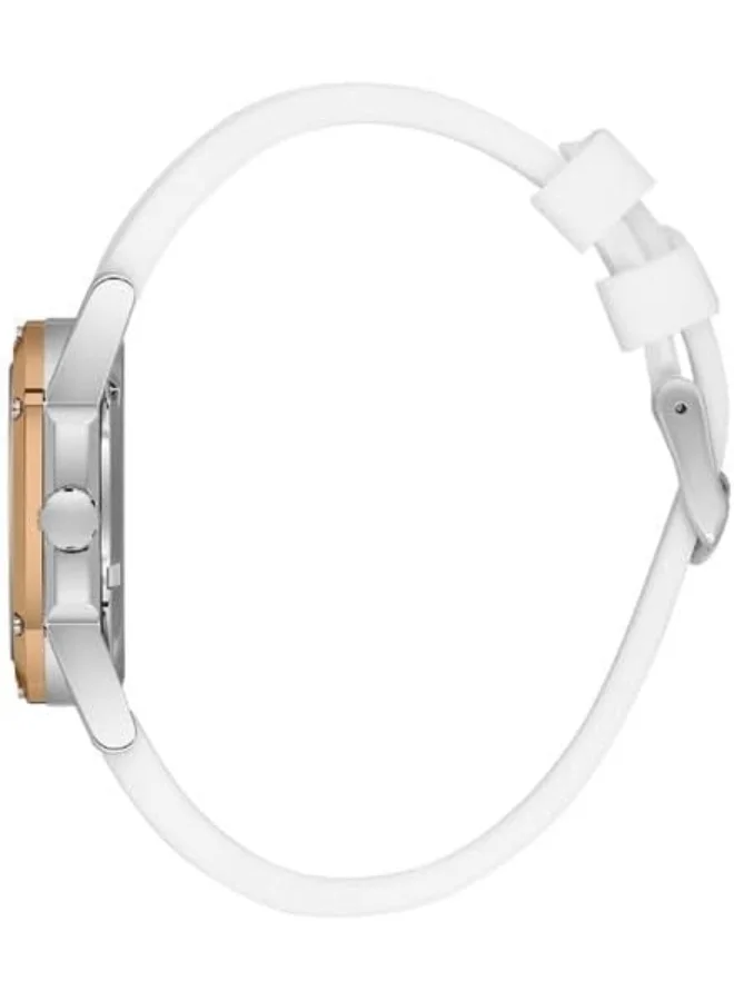 Lee Cooper LEE COOPER Men's 2035 Movement Watch, Multi Function Display and Silicone Strap - LC08061.533, Silver