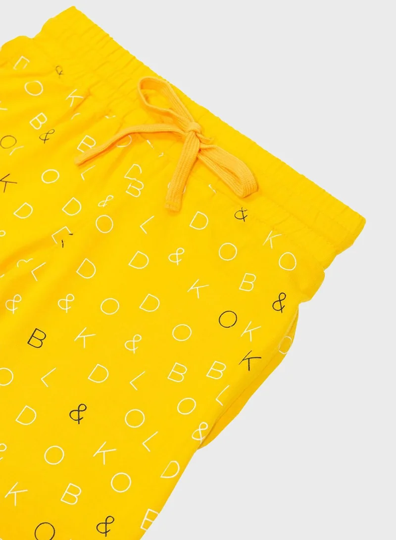 بولد اند كو Kids Aop Signature Shorts