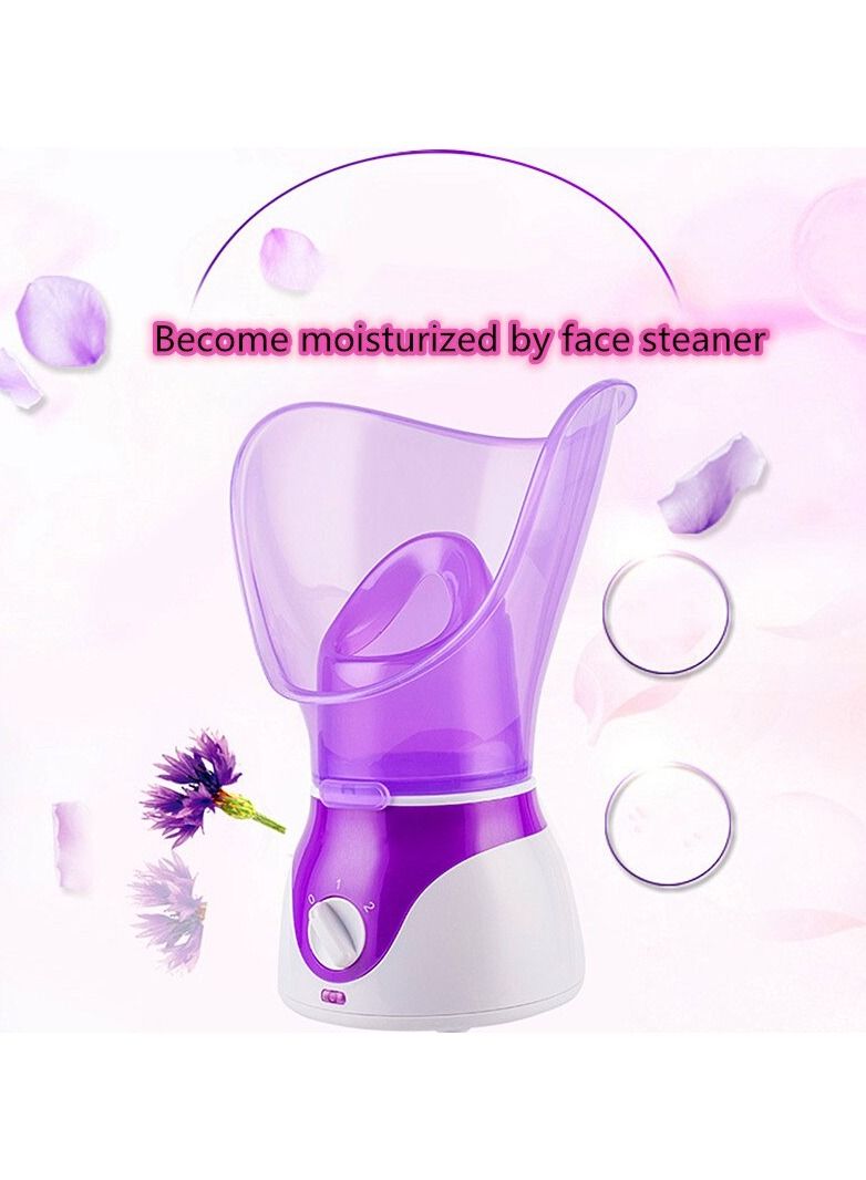 DubaiGallery جهاز بخار الوجه، جهاز بخار الوجه نانو أيوني بخار ساخن وبارد مرطب، جهاز بخار الوجه ساونا لتنظيف المسام بعمق، جهاز بخار الوجه للاستنشاق SPA مرطب للجلد الجاف - Image 5