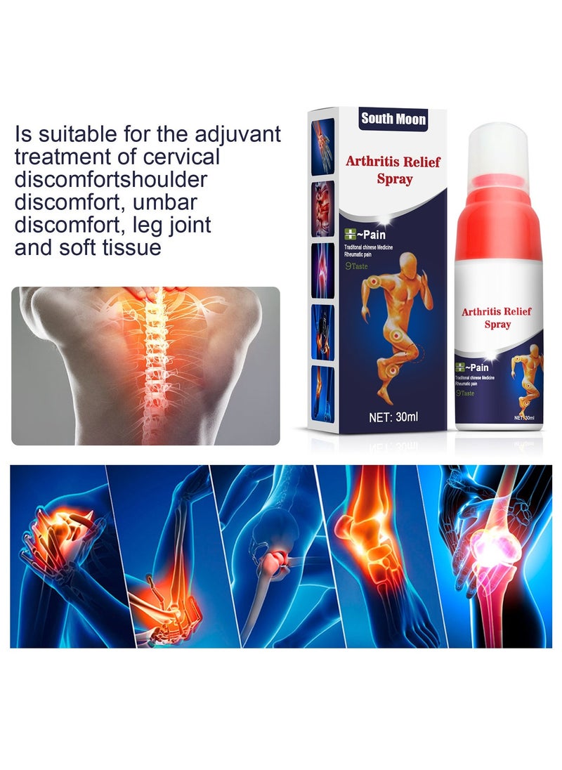 SOUTH MOON 3-PACK Shoulder Neck Lumbar Leg Joint Pain Relief Spray, Cold Compress Gel for Joints 30ml*3 - Image 4