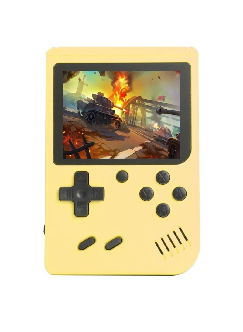 AROAQ Mini Handheld Video Game, 8 Bit 3.0 Inch Color LCD Portable Pocket Video Game Machine, Compact And Lightweight Handheld Games Console With Built In 500 Games For Kids And Adults, (Yellow) - Image 1