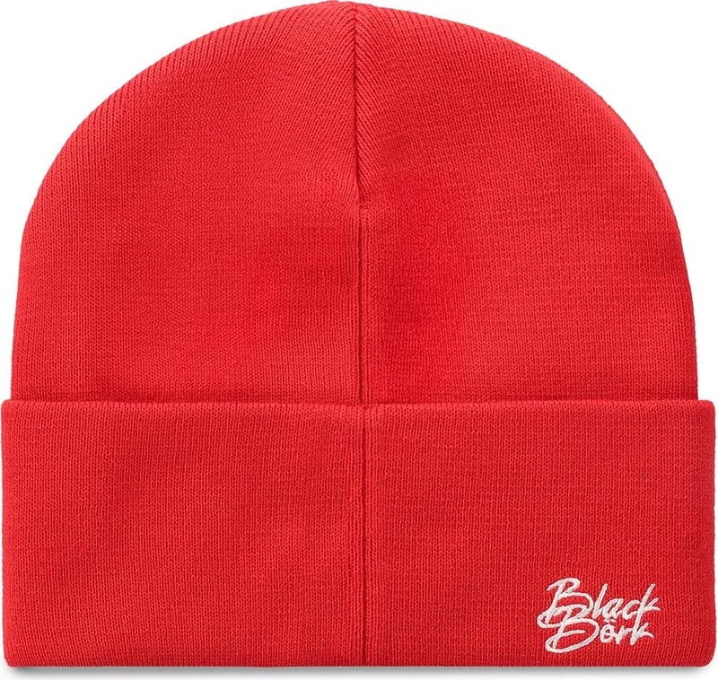 بلاك بورك V1 Acrylic Bear - Unisex Red Beanie with 2bs Code Logo