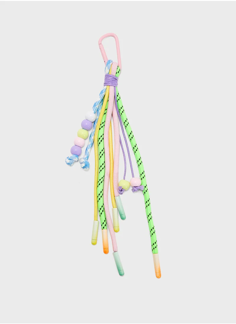جينجر Colorful Whirl Tassel Bag Charm