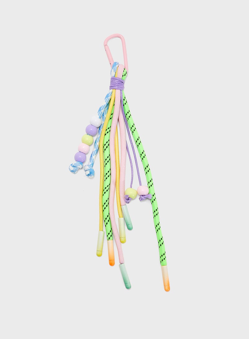 Ginger Colorful Whirl Tassel Bag Charm  - Image 1