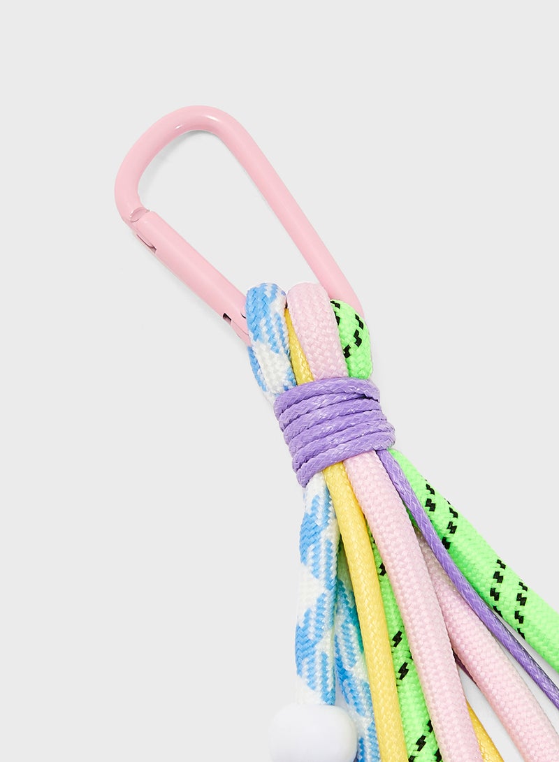 Ginger Colorful Whirl Tassel Bag Charm  - Image 4