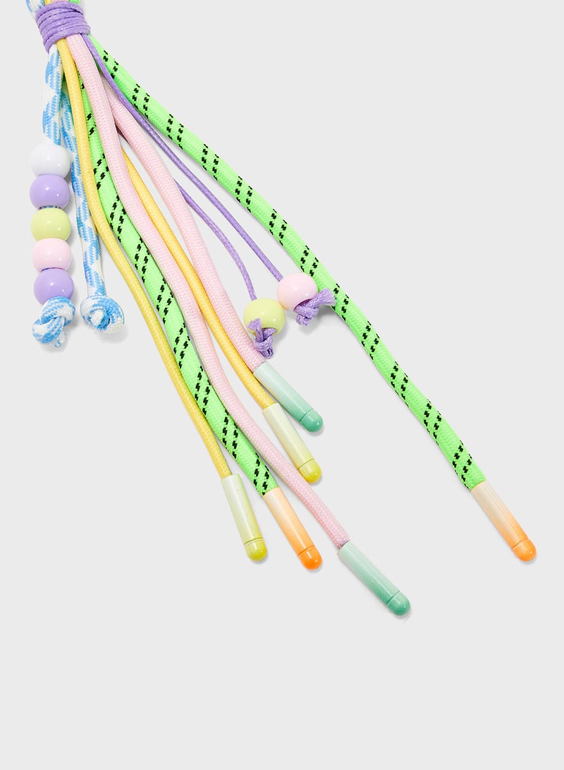 Ginger Colorful Whirl Tassel Bag Charm  - Image 3