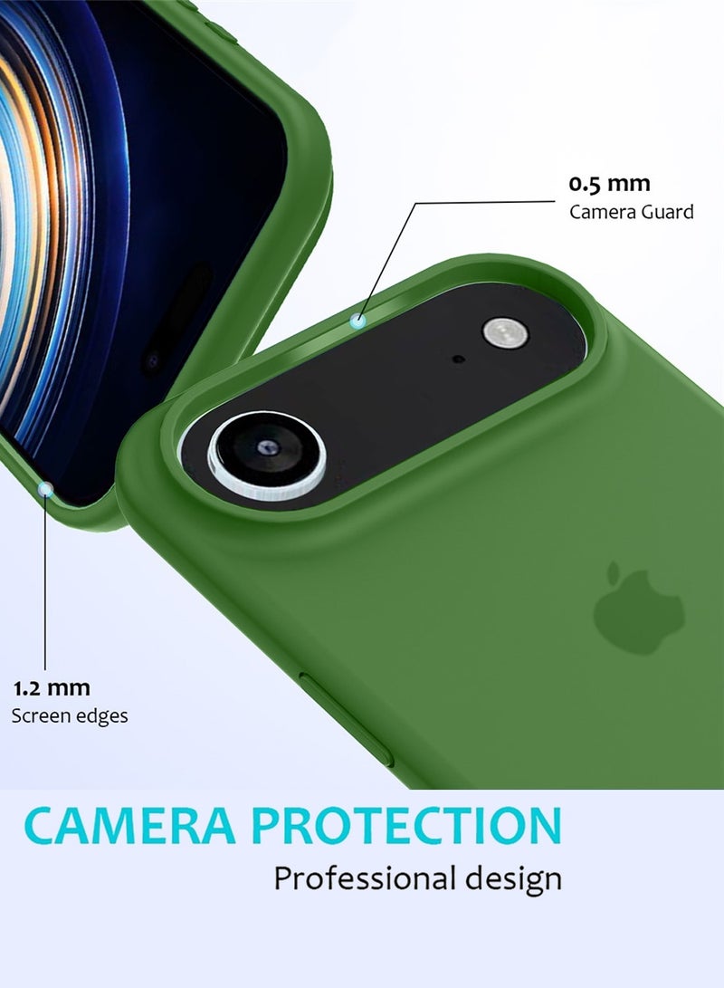 Wtech Apple iPhone Air 5G 2025 Luxury Premium Quality Liquid Silicone Case Cover (MCRPSN) - Light Mint - Image 4
