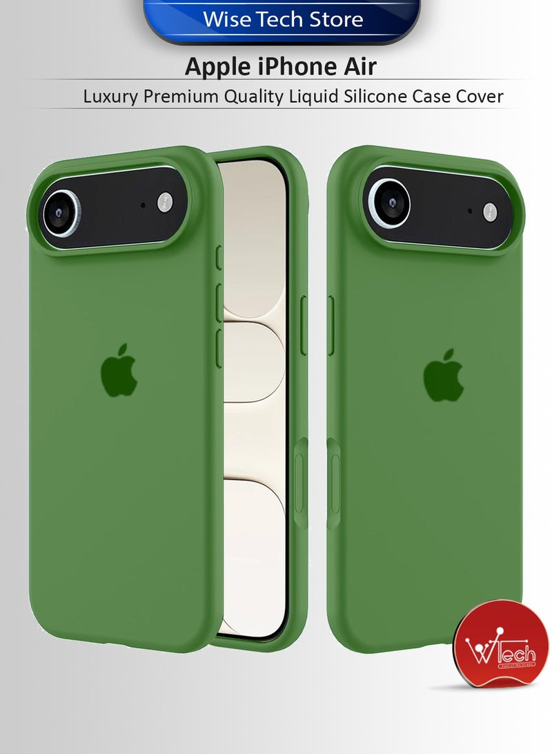 Wtech Apple iPhone Air 5G 2025 Luxury Premium Quality Liquid Silicone Case Cover (MCRPSN) - Light Mint - Image 1