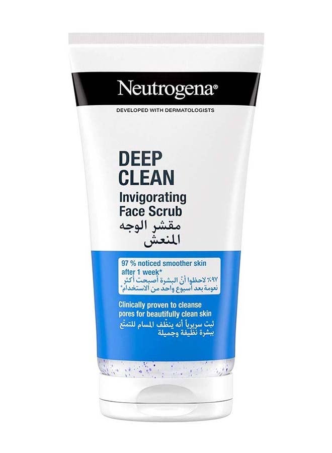 Neutrogena Face Scrub, Deep Clean, Invigorating, Normal To Combination Skin, 150ml - Image 1