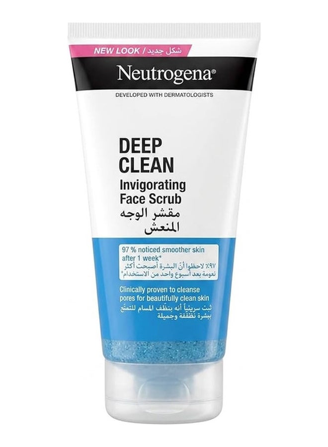 Neutrogena Face Scrub, Deep Clean, Invigorating, Normal To Combination Skin, 150ml - Image 1