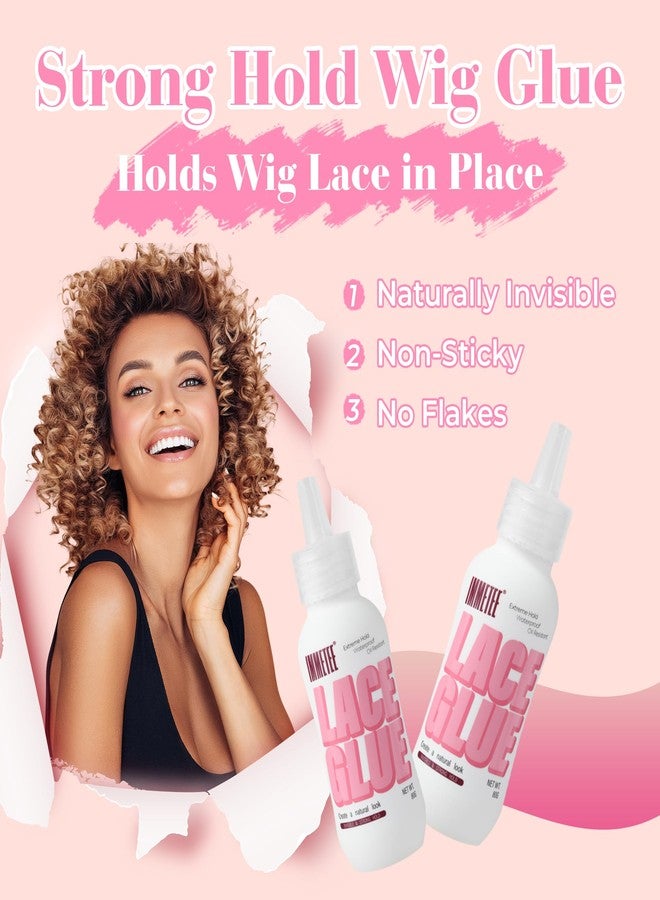 immetee Wig Glue, Lace Glue for Wigs, Strong Hold Transparent Lace Adhesive for Hair Replacement Invisible 80g - Image 5