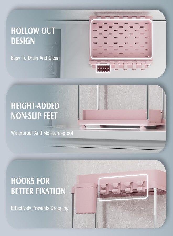 VERIFOST 2 Pack Pink Under Sink Organizer, 2 Tier Adjustable Height ABS & Stainless Steel Kitchen Bathroom Cabinet Organizer - Image 5