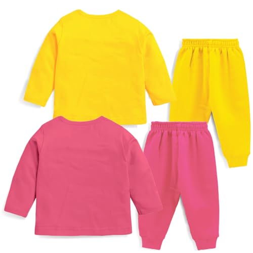 Kuchipoo Baby Girl Regular Fit Cotton Printed T-Shirts and Pyjamas Set (KUC-PSUT-113, 3-6 Months, Multi-Colored) - Image 2