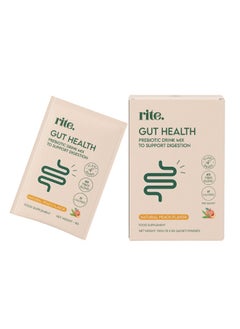 Rite GUT HEALTH Prebiotic Fiber Peach Flavor Drink mix - 120g (Pack of 15 sachets)  - Image 1