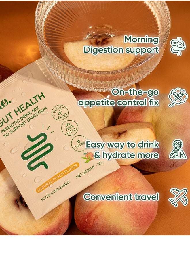 GUT HEALTH Prebiotic Fiber Peach Flavor Drink mix - 120g (Pack of 15 sachets)